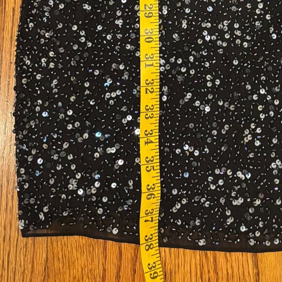 Aidan Mattox Cold Shoulder Sequin Dress - Black - Size 14W - Picture 7 of 10